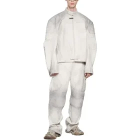 Oversized bikerjakke «White» 744983TOS149012