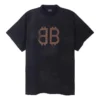 Oversized «Black Faded»-T-skjorte med kryptomotiv 739028TOVN81055