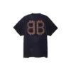 Oversized «Black Faded»-T-skjorte med kryptomotiv 739028TOVN81055