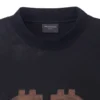 Oversized «Black Faded»-T-skjorte med kryptomotiv 739028TOVN81055