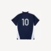 Oversized fotball-T-skjorte for menn i marineblå
