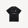 Oversized fotball-T-skjorte for menn i svart