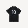 Oversized fotball-T-skjorte for menn i svart