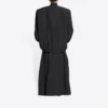 Oversized frakk med rå kanter og buffalo-mønster «Black White» 704487TMU181070