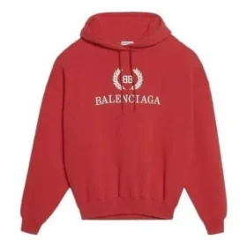 Oversized-hettegenser i bomull med BB-logo «Red» 547765TCV316400
