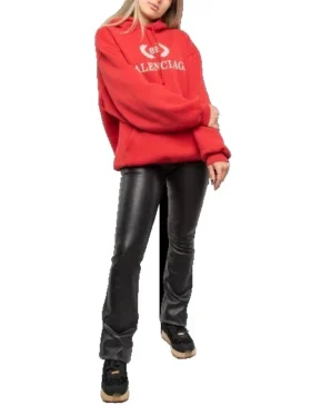 Oversized-hettegenser i bomull med BB-logo «Red» 547765TCV316400