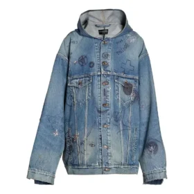 Oversized jakke med hette «Blue» 719315TNW56-4268