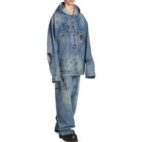 Oversized jakke med hette «Blue» 719315TNW56-4268