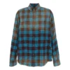 Oversized langermet skjorte i rutete flanell «Blue Red» 715030TMM116305