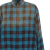 Oversized langermet skjorte i rutete flanell «Blue Red» 715030TMM116305