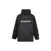 Oversized-parkas i teknisk stoff med jerseyinnsats «Black» 746450TOO321000