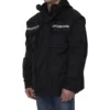 Oversized-parkas i teknisk stoff med jerseyinnsats «Black» 746450TOO321000