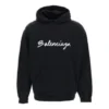 Oversized popover-hettegenser med skriftlogo «Black White» 674986TMVB51070