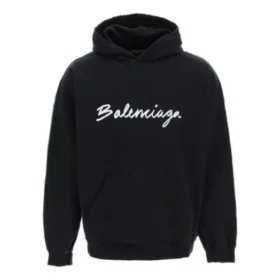 Oversized popover-hettegenser med skriftlogo «Black White» 674986TMVB51070 Oversized popover-hettegenser med skriftlogo «Black White» 674986TMVB51070