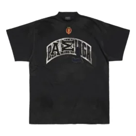 Oversized Skater-T-skjorte «Black Faded» 739028TOVN21055