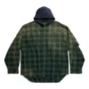 Oversized-skjorte med hette «Green» 746369TOM213328
