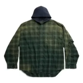 Oversized-skjorte med hette «Green» 746369TOM213328