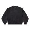 Oversized sweatshirt med rund hals og hull «Black Faded» 762718TPVD91055