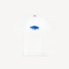 Oversized T-skjorte for menn i hvitt med «Wet Brush»-trykk