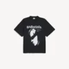 Oversized T-skjorte for menn med «Lady in Shades»-motiv i svart