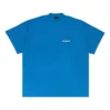 Oversized T-skjorte med gjennomstreket trykk «Blue» 712398TMVJ64024