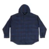 Overskjorte med hette i rutemønster «Blue Navy» 720109TNM354202