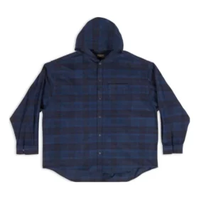Overskjorte med hette i rutemønster «Blue Navy» 720109TNM354202