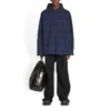 Overskjorte med hette i rutemønster «Blue Navy» 720109TNM354202