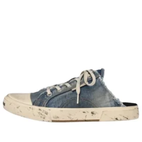 Paris Distressed Denim Mules «Blue» 693952W3RCL4090