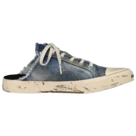 Paris Distressed Denim Mules «Blue» 693952W3RCL4090