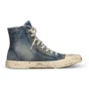 Paris høye Sneakers «Blue Destroyed Denim and Rubber» 688752W3RCL4090