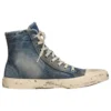 Paris høye Sneakers «Blue Destroyed Denim and Rubber» 688756W3RCL4090