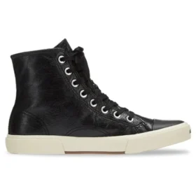 Paris høye Sneakers «svart skinn og hvit gummi» 688756W3RCA1090