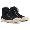 Paris høye Sneakers «Svart slitt bomull og hvit gummi med graffiti» 688752W3RR41099