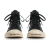 Paris høye Sneakers «Svart slitt bomull og hvit gummi med graffiti» 688752W3RR41099