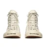Paris høye Sneakers «White Destroyed Cotton and White Rubber with Graffiti» 688752W3RR49010