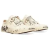 Paris lavt Sneaker «Hvit slitt bomull og hvit gummi med graffiti» 688757W3RR59010