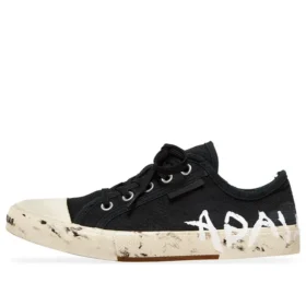 Paris lavt Sneaker med graffiti «Svart og hvit slitt bomull» 688757W3RR51099