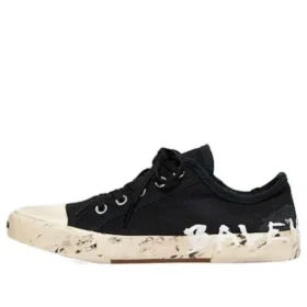 Paris lavt Sneaker «Svart slitt bomull og hvit gummi med graffiti» 688754W3RR51099 Paris lavt Sneaker «Svart slitt bomull og hvit gummi med graffiti» 688754W3RR51099