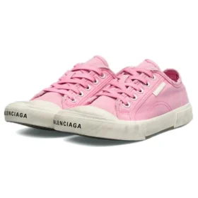 Paris lavt Sneaker «vasket rosa bomull og hvit gummi» 688757W3RC25590