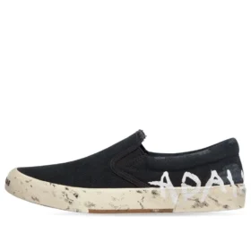 Paris lavt snøringsfrie sko «Washed Black Cotton» 710297W3RR51099