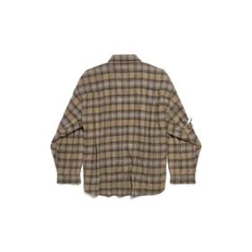 Paris Liberty lagdelt skjorte, oversized «mørkegrønn» 794656TQM202880
