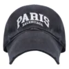 Paris Logo Baseballcap «Washed Black White» 680748-410B2