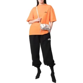 Paris Logo Stretched Knee-joggebukse «Black White» 675244TLVL81070