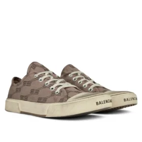 Paris Low Top-Sneaker «Tan BB Monogram Cotton and White Rubber» 688757W3RQ22298