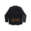 Paris Moon Upside Down langermet T-skjorte i oversized-modell «Black Faded» 698155TOVT31055