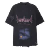 Paris Moon Upside Down T-skjorte, oversized «Black Faded» 698811TOVT31055