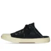 Paris Mules «Black Destroyed Cotton and White Rubber» 693952W3RC31090
