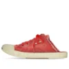 Paris Mules «Rød slitt bomull og hvit gummi» 693952W3RC36090