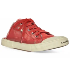 Paris Mules «Rød slitt bomull og hvit gummi» 693952W3RC36090